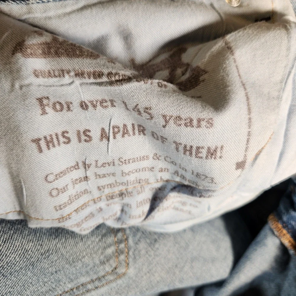 Levi's 505‎ Jeans Men's 42X30 Blue Straight Regular Fit Distressed